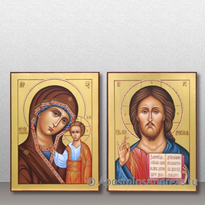 Рукописная икона Венчальная пара #16