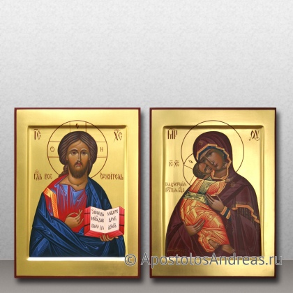 Рукописная икона Венчальная пара #27