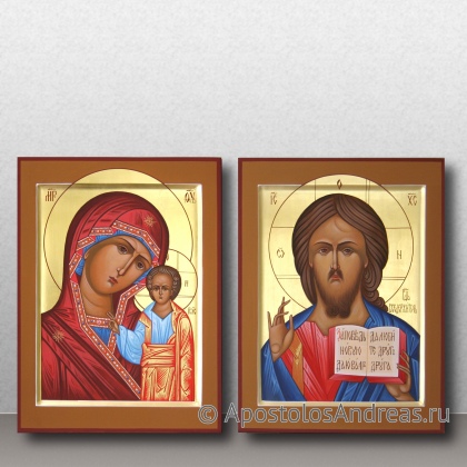 Рукописная икона Венчальная пара #38