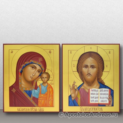 Рукописная икона Венчальная пара #03