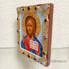 Икона Венчальная пара #42 (филигрань с камнями), миниатюра № 4