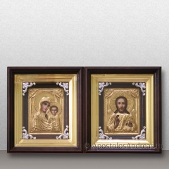 Венчальная пара в киотах, под ризами, миниатюра № 1