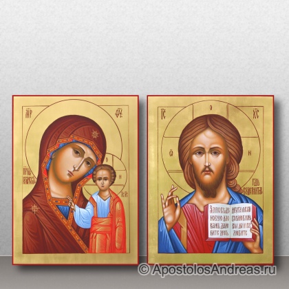 Рукописная икона Венчальная пара #07