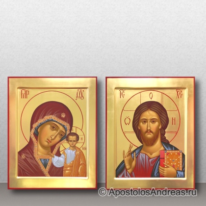 Рукописная икона Венчальная пара #08