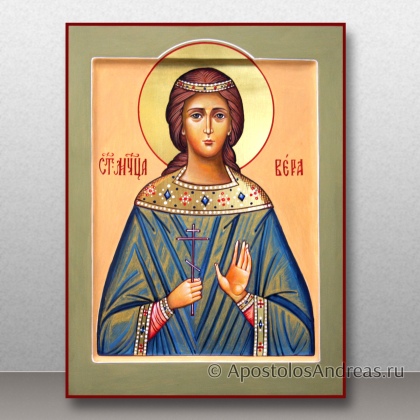 Рукописная икона Вера Римская, мученица
