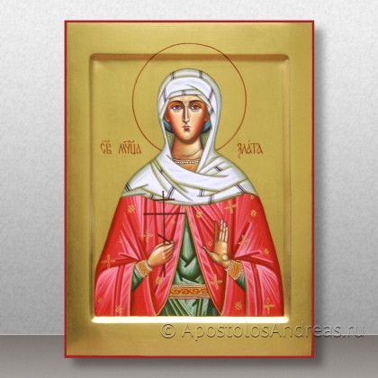 Рукописная икона Злата Могленская, мученица
