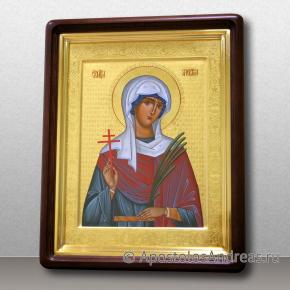 Икона Алевтина Кесарийсакая с гравировкой, в киоте, миниатюра № 2