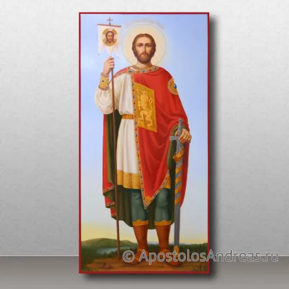 Мерная икона Александр Невский академического письма, миниатюра № 26