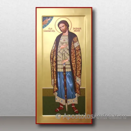 Мерная икона Александр Невский классического письма, миниатюра № 29