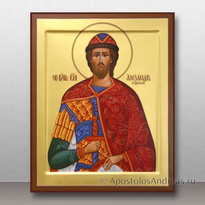 Икона Александр Невский с золочением фона 960 пр., миниатюра № 34