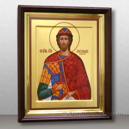 Икона Александр Невский с золочением фона 960 пр. (в киоте), миниатюра № 35