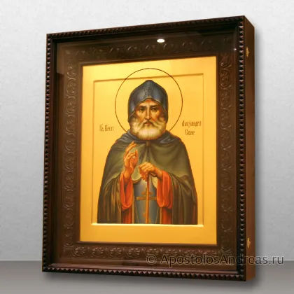 Икона Александр Свирский в резном киоте, миниатюра № 9
