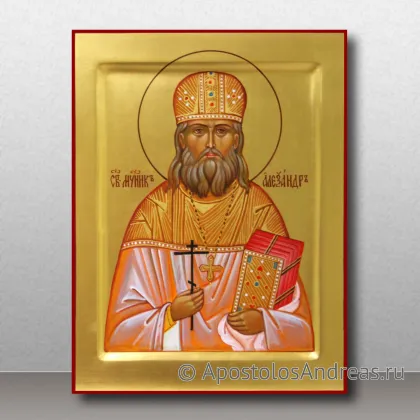 Икона Александр Туберовский на золоте, миниатюра № 1