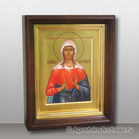 Рукописная икона Александра Анкирская (Коринфская), дева