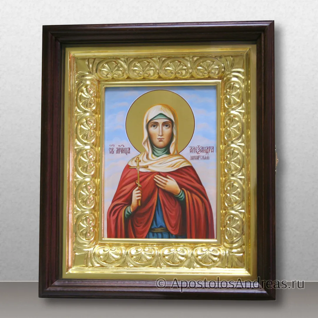 Икона Александра Анкирская (в киоте), 18х24, в киоте - 32х38 , 2025 — образец № 2