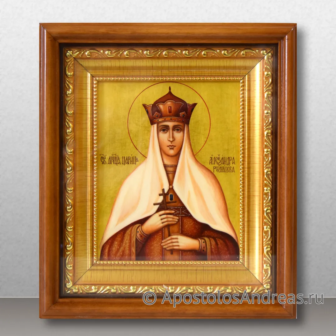 Именная икона в киоте Александра Романова, 24х30, 2020 — образец № 2