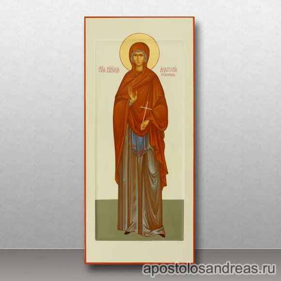 Рукописная икона Анастасия Римляныня, Солунская, преподобномученица