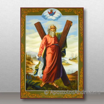 Живописная икона Андрея с пейзажем — миниатюра № 10