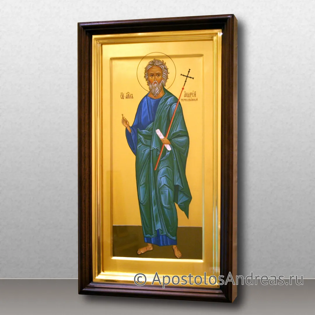 Мерная икона в киоте Андрея Первозванного, 25х50 (в киоте - 32х57), 2023 — образец № 32