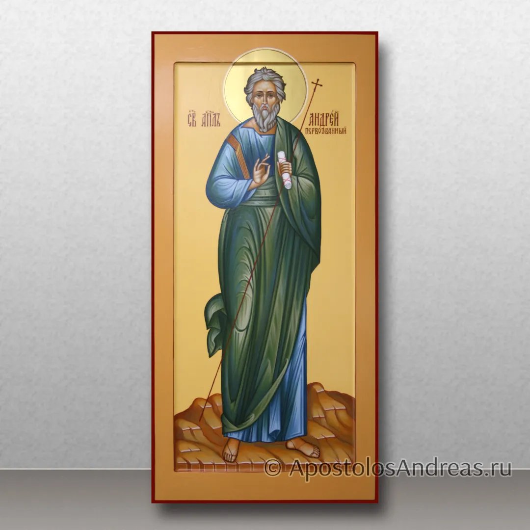 Мерная икона Андрея Первозванного, 25х50, 2024 — образец № 42