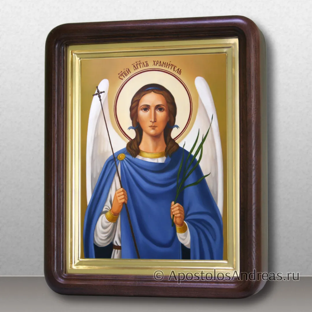 Икона в киоте Ангел Хранитель в стиле реализм, образец № 35