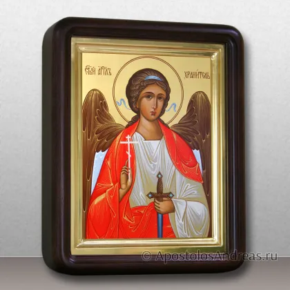 Икона в киоте Ангел Хранитель с золочением фона, миниатюра № 41