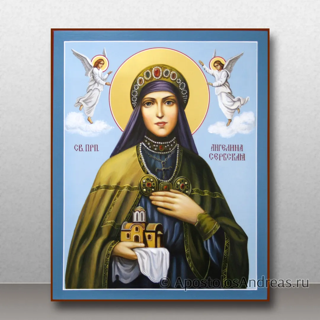 Икона Ангелина Сербская, королева, преподобная, 40х50, 2024 — образец № 7