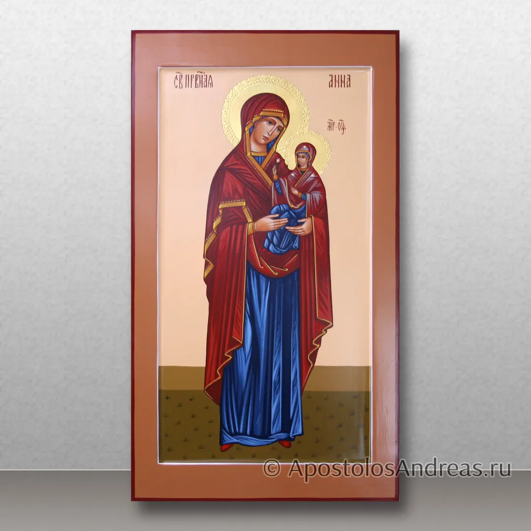Икона Анна Праведная, мать Пр.Богородицы, 25х50, 2024 — образец № 11