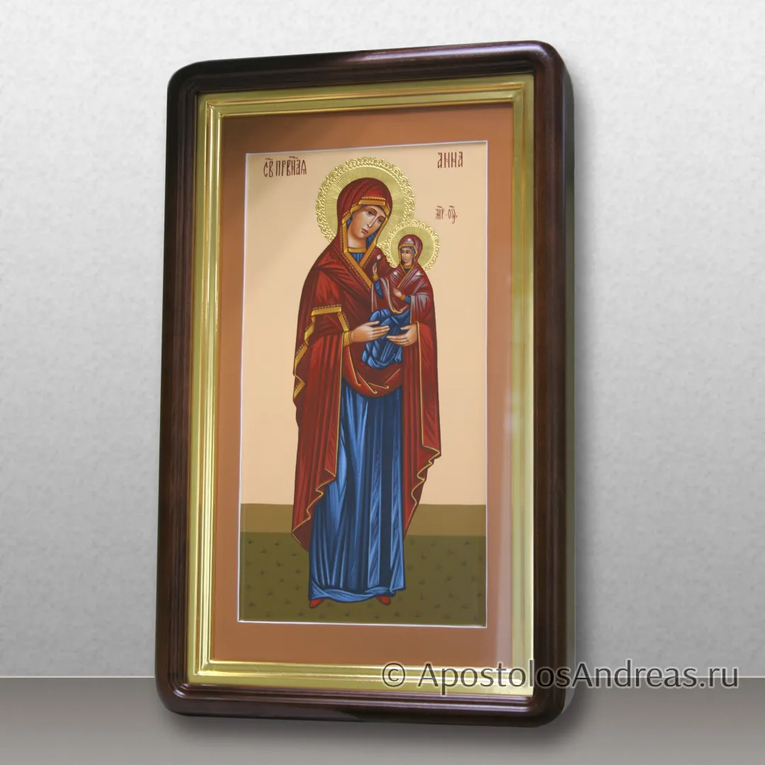 Икона Анна Праведная, мать Пр.Богородицы, в киоте - 32х57, 2024 — образец № 12