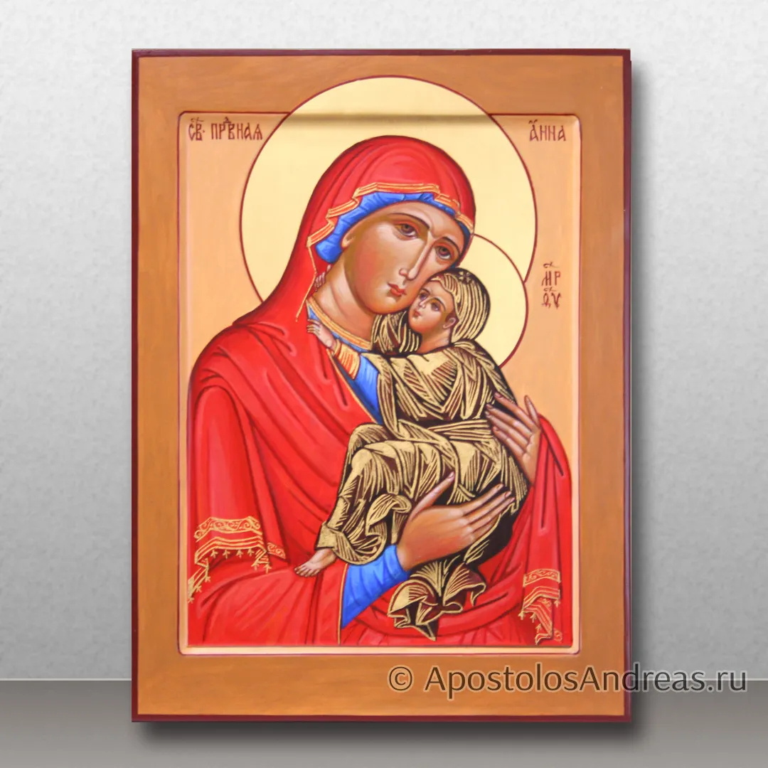 Икона Анна Праведная, с золочением нимбов, 18х24, 2025 — образец № 14
