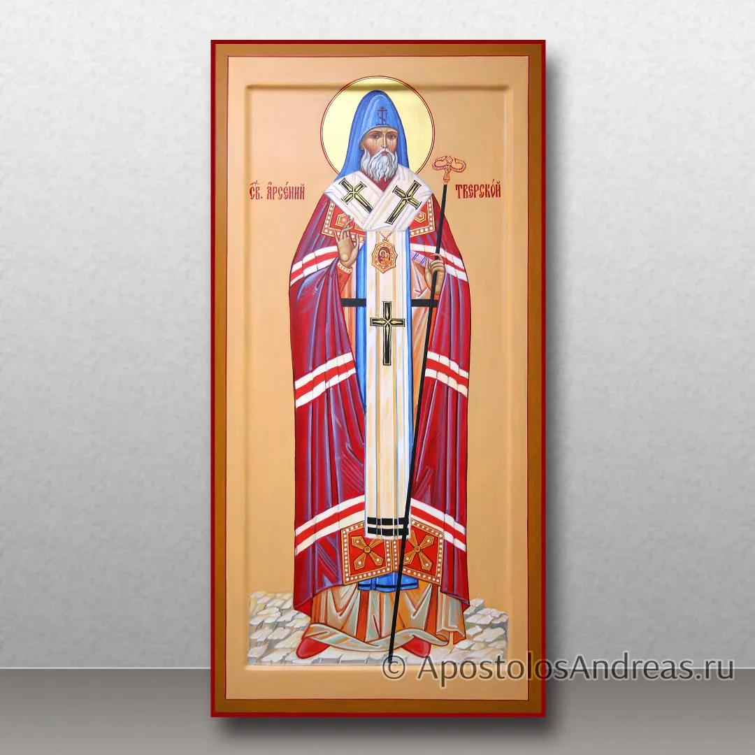 Мерная икона Арсения Тверского, епископа, 25х50, 2025 — образец № 2
