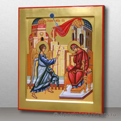 Икона Благовещение Пр. Богородицы с золочением фона — миниатюра № 2