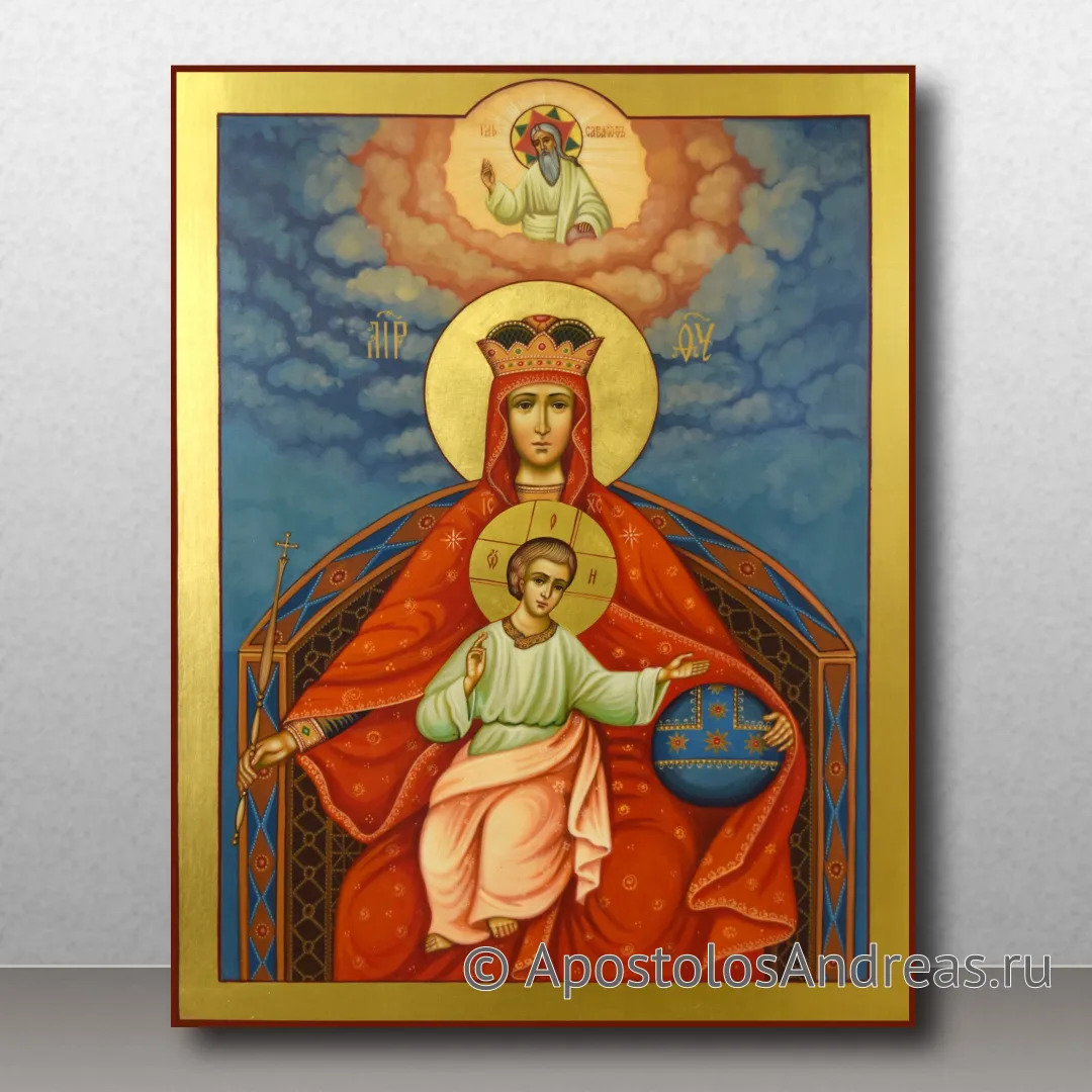 Икона Богородица Державная в стиле реализм, 18х24, 2022 — образец № 4