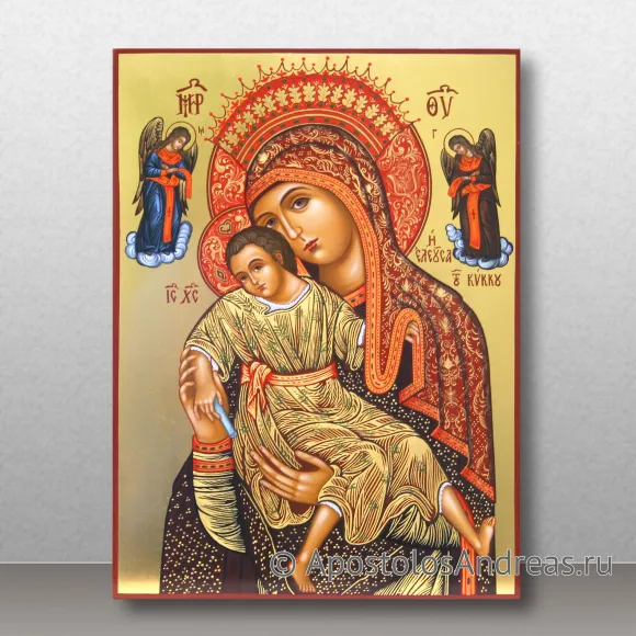 Рукописная икона Киккская Божия Матерь (Милостивая)