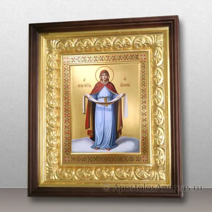 Икона Покров Пресвятой Богородицы (в киоте c резной рамой) — миниатюра № 25