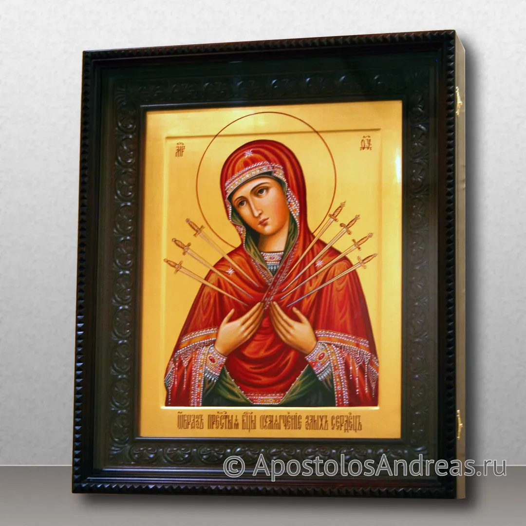 Икона Семистрельная Божия Матерь, 30х40, 2023 — образец № 21