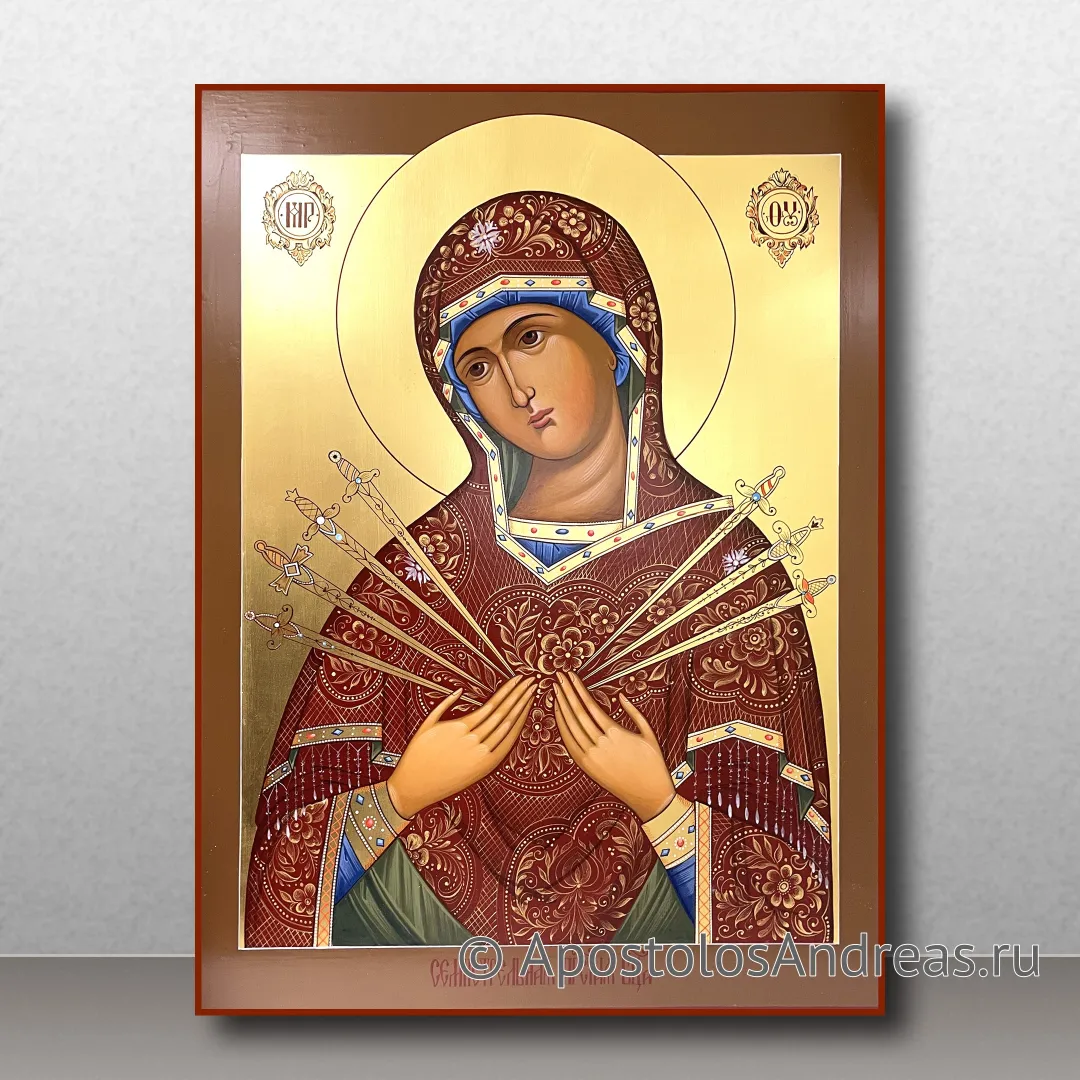 Икона Семистрельная Божия Матерь, 30х40, 2023 — образец № 22