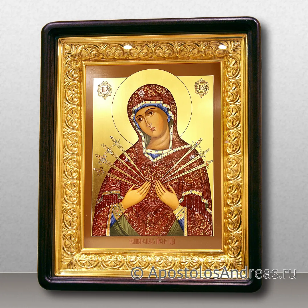 Икона Семистрельная Божия Матерь, в киоте - 44х54<br><span style=