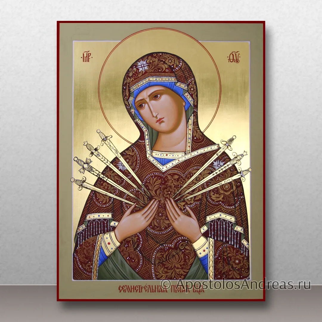 Икона Богородицы Семистрельная, 30х40, 2024 — образец № 32
