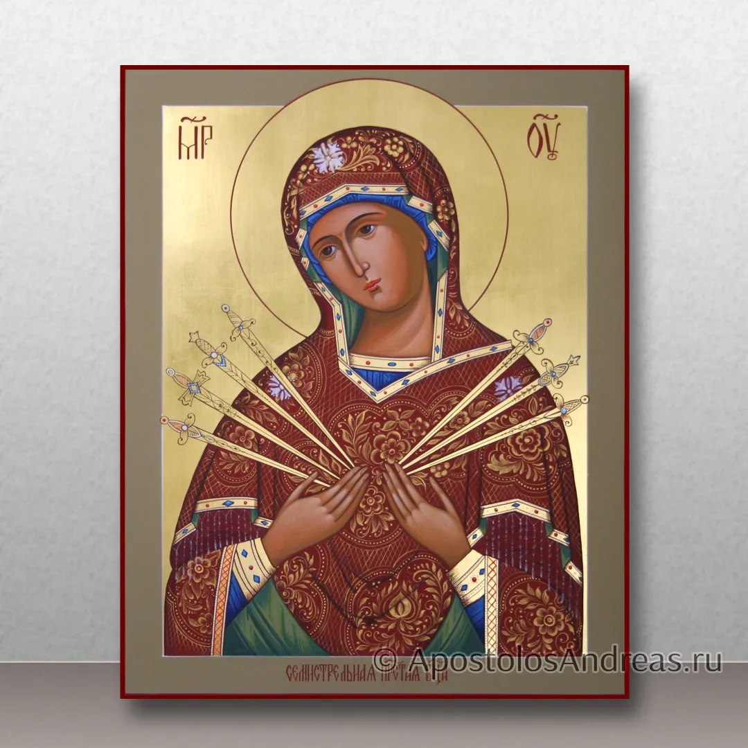 Икона Семистрельная Божья Матерь, 24х30, 2024 — образец № 34