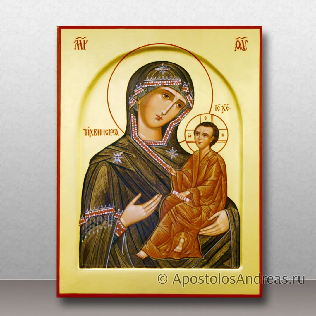 Икона Тихвинская Божья Матерь (с золочением фона), 18х24, 2026 — образец № 15