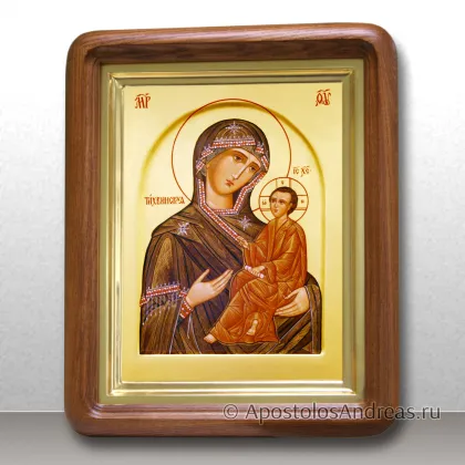 Икона в киоте Тихвинская Божья Матерь (с золочением фона) — миниатюра № 16