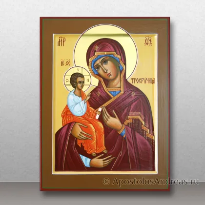 Икона Божией Матери Троеручица (с золочением нимбов), миниатюра № 15