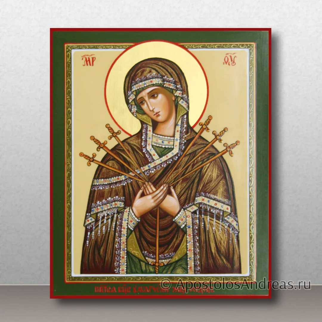 Икона Умягчение злых сердец (с золочением нимба), 13х16, 2026 — образец № 5