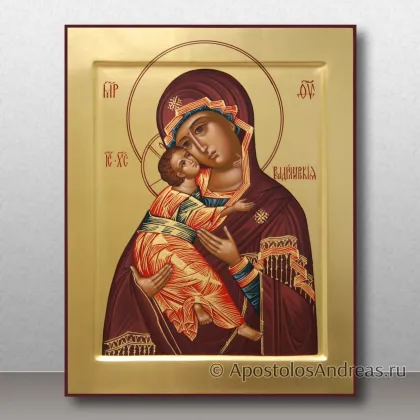 Икона Владимирская Богородица с полным золочением — миниатюра № 26