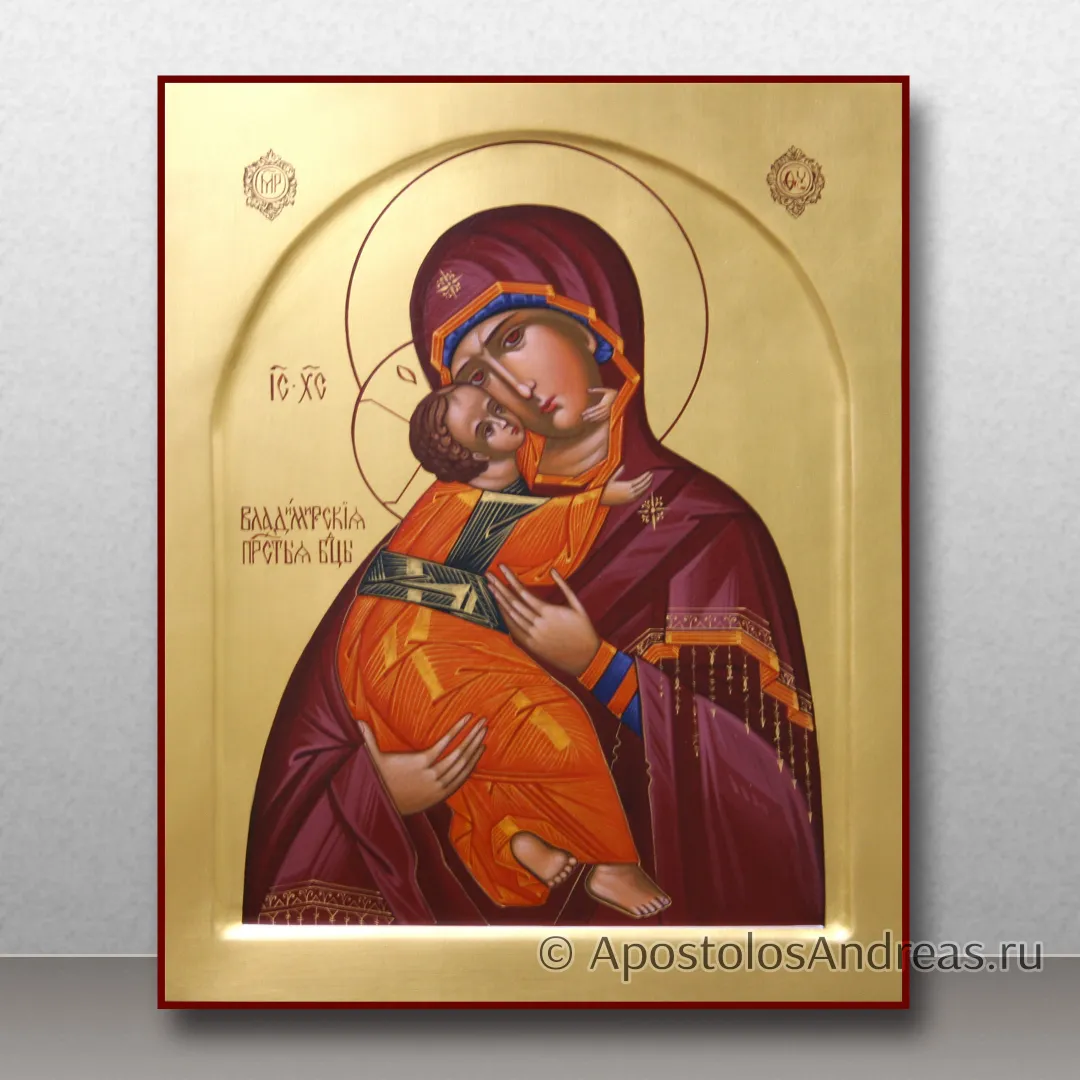 Икона Владимирская Божья Матерь, с арочным ковчегом, 24х30, 2024 — образец № 30