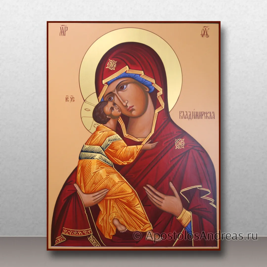 Икона Владимирская Богородица (доска без ковчега), 24x30, 2024 — образец № 33