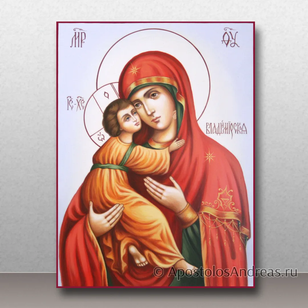 Икона Владимирская Богородица (академическое письмо), 18х24, 2026 — образец № 36