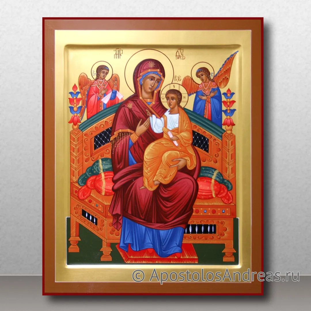 Икона Богородица Всецарица, с золочением фона, 24х30, 2023 — образец № 12