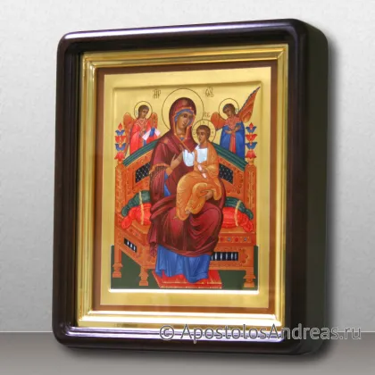 Икона в киоте Богородица Всецарица, с золочением фона, миниатюра № 13